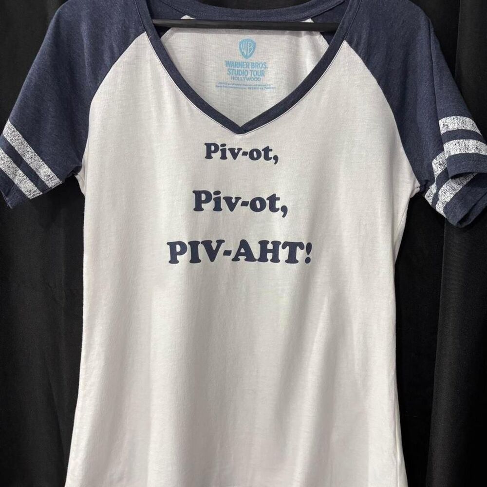 Warner-bros Women's White and Blue T-shirt